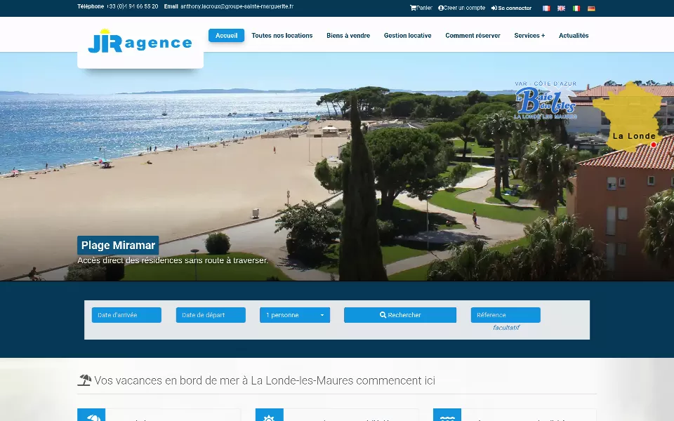 Aperçu du site JIR Agence